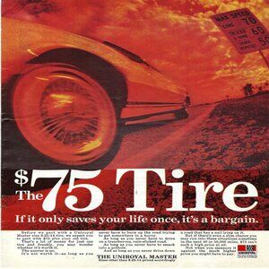 1967 The Uniroyal Master The $75 Tire Vintage Magazine Print Ad/Poster